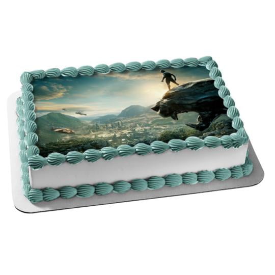 The Black Panther Inspired Cake Topper Personalised The Black Panther Inspired Cake Topper Personalised